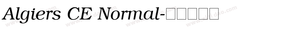 Algiers CE Normal字体转换